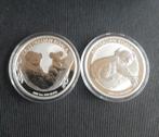 2 STUKS KOALA 2011 en 2012., Ophalen of Verzenden, Zilver