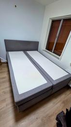 Boxspring 160x220 – grijs, Huis en Inrichting, Slaapkamer | Boxsprings, Ophalen, Gebruikt, Tweepersoons, Grijs