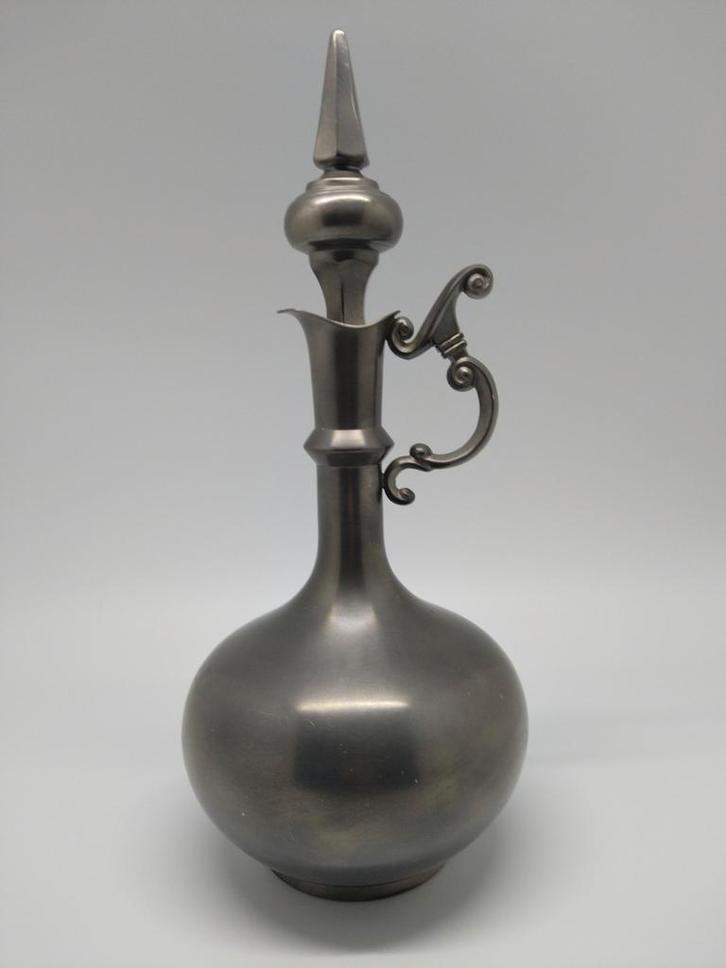 Tinnen karaf met stop, Antiek en Kunst, Antiek | Tin, Ophalen of Verzenden