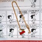 Goudkleurig kettinkje met Snoopy en Woodstock Peanuts hanger, Verzenden, Snoopy, Nieuw, Beeldje of Figuurtje