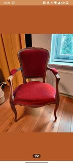 Antieke rode stoel Louis XV vintage, Antiek en Kunst, Antiek | Meubels | Stoelen en Banken, Ophalen