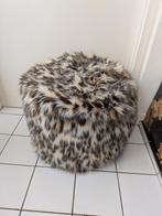 Poef harig panter motief, Ophalen of Verzenden, Rond, Minder dan 50 cm, 50 tot 75 cm