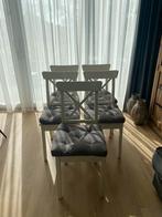 Ikea ingolf stoelen 4 of 5 stoelen, Huis en Inrichting, Stoelen, Gebruikt, Wit, Ophalen