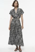 Dames Zara rustieke jurk met print en cut out katoen maat XS, Ophalen of Verzenden, Zo goed als nieuw, Maat 34 (XS) of kleiner