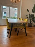 Nouvion eetkamerstoelen; geel fluweel, Huis en Inrichting, Stoelen, Ophalen, Overige kleuren, Stof, Vijf, Zes of meer stoelen