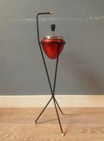Staande asbak metaal rood vintage retro, Ophalen, Gebruikt, Onbekend, Onbekend