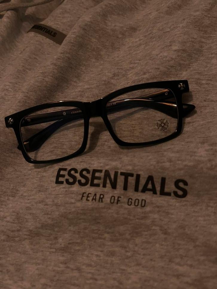 Chrome Hearts bril, Sieraden, Tassen en Uiterlijk, Zonnebrillen en Brillen | Heren, Zo goed als nieuw, Bril, Overige merken, Zwart