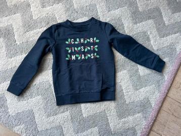 Donkerblauw truitje kerst maat 110 John Cabot beschikbaar voor biedingen