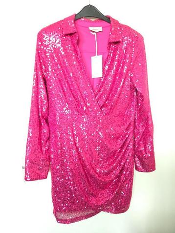 Mooie Rose Glitter gelegenheids jurk mt XL beschikbaar voor biedingen