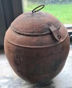 Oude waterkruik metalen pot met deksel (India?), Huis en Inrichting, Ophalen of Verzenden, Zo goed als nieuw