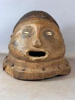 250942 Zeldzaam antiek Afrikaans Tabwa helm masker uit Congo, Antiek en Kunst, Kunst | Niet-Westerse kunst, Ophalen of Verzenden