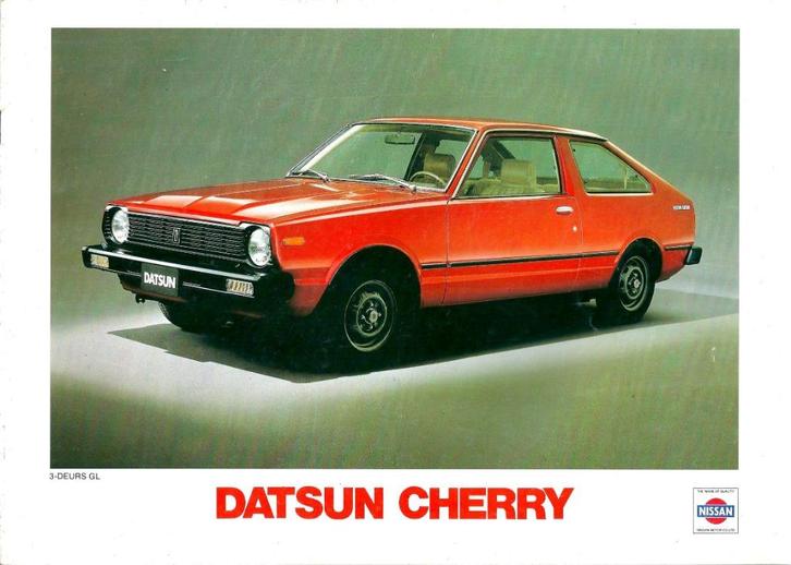 Brochure Datsun Cherry 1979, Boeken, Auto's | Folders en Tijdschriften, Gelezen, Overige merken, Ophalen of Verzenden