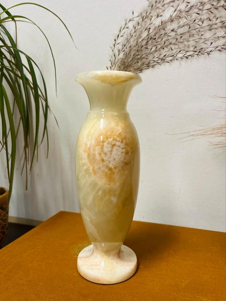 Prachtige grote vintage Onyx Marmeren Vaas Perfecte Staat!, Huis en Inrichting, Woonaccessoires | Vazen, Zo goed als nieuw, Overige kleuren