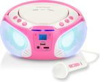 Lenco SCD-650PK - Draagbare radio CD speler met karaokemicro, Ophalen of Verzenden, Zo goed als nieuw, Overige merken