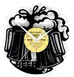 Bier bierpul klok van vinyl wandklok decoratie cafe deco