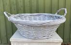 Brocante ronde witte mand, Ophalen of Verzenden