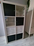 Ikea vakkenkast kallax, 8 vakken wit met inzet, Huis en Inrichting, Ophalen, Gebruikt