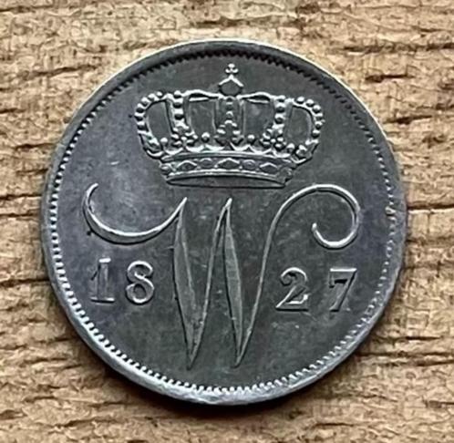mooie 10 cent Willem I 1827 Utrecht (2), Postzegels en Munten, Munten | Nederland, Losse munt, 10 cent, Koning Willem I, Zilver