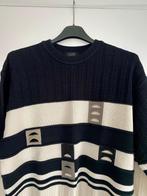 J06 Carlo Colucci maat 50=M trui zwart/beige, Maat 48/50 (M), Zwart, Ophalen of Verzenden, Zo goed als nieuw