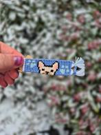 French bulldog Sleutelhanger Handgemaakt, Verzenden, Nieuw, Blauw, Overige materialen