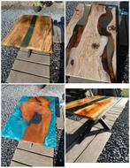 epoxy tafel salontafel boomstamtafel, Vierkant, Minder dan 50 cm, Kersenhout, Nieuw