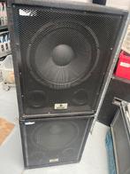 Setje DEVINE Subs 15Inch 600Watt Speakon / Jack / Draad, Gebruikt, Subwoofer, 120 watt of meer, Ophalen