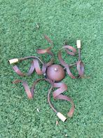 Vintage Cor-Ten metalen plafond- en wandlamp, Huis en Inrichting, Lampen | Hanglampen, Ophalen, Gebruikt, Metaal, Minder dan 50 cm