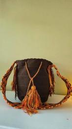 Wayuu tas – Donkerbruin & Vlamkleuren – Handgemaakt, Ophalen of Verzenden, Nieuw, Bruin