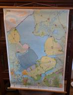 Vintage schoolplaat IJsselmeergebied, Antiek en Kunst, Ophalen, Aardrijkskunde