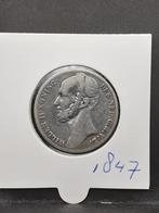 1 gulden 1847 koning Willem II, Postzegels en Munten, Munten | Nederland, 1 gulden, Zilver, Ophalen of Verzenden, Losse munt