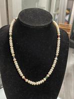 Parelsnoer met Edelstenen - Ik weet niet of ze waar zijn, Overige materialen, Wit, Ophalen of Verzenden, Zo goed als nieuw