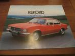 Folder Opel Rekord, Rekord Coupe, Rekord Caravan +specs 1973, Opel, Zo goed als nieuw, Opel, Ophalen of Verzenden
