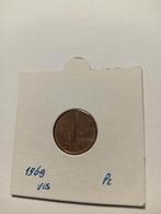 1 cent Juliana 1969 vis, Postzegels en Munten, Munten | Nederland, Ophalen of Verzenden, Koningin Juliana, 1 cent, Losse munt