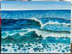 Olieverfschilderij - Golven op zee, Ophalen of Verzenden
