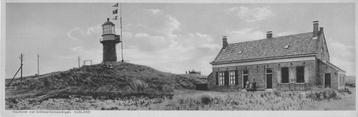Panorama kaart Vlieland vuurtoren en e.o ca1920 uitg. Cupido beschikbaar voor biedingen