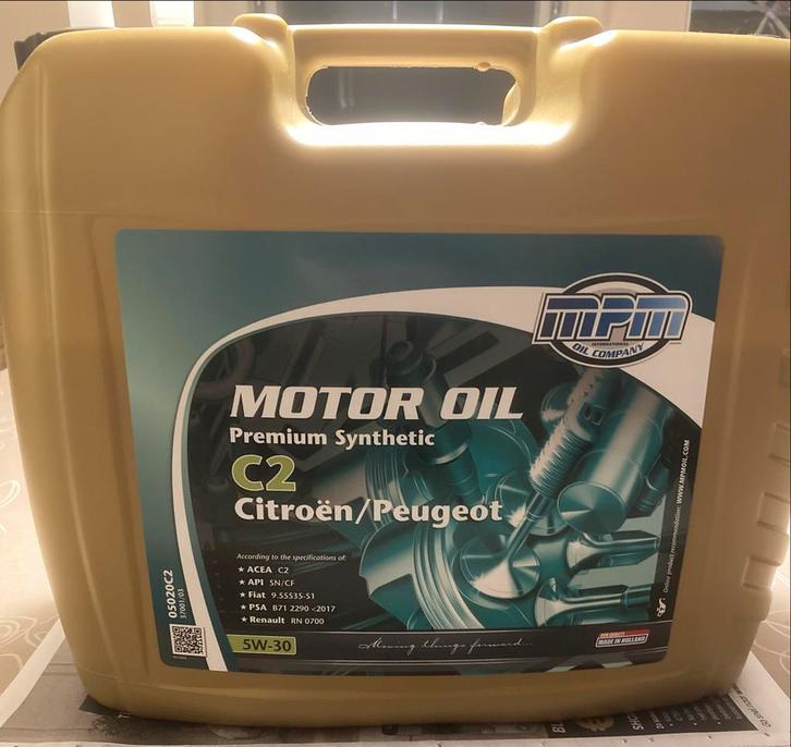 15L Motorolie 5W30 C2 Peugeot Citroën - Nieuw!, Auto-onderdelen, Motor en Toebehoren, Peugeot, Nieuw, Ophalen of Verzenden