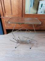 tijdschriftenrek bijzettafeltje vintage, Huis en Inrichting, Tafels | Bijzettafels, Overige materialen, Minder dan 55 cm, Gebruikt