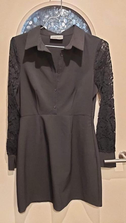 Amelie Amelie, zwarte jurk met kant, M, feestelijk, elegant, Kleding | Dames, Jurken, Zo goed als nieuw, Maat 36 (S), Zwart, Boven de knie