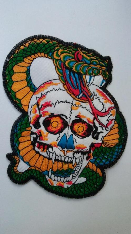 Snake Skull Venom muziek patch groot back, Hobby en Vrije tijd, Naaien en Fournituren, Zo goed als nieuw, Ophalen of Verzenden