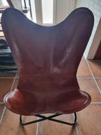 2 industriële leren vlinderstoel, Huis en Inrichting, Ophalen, Twee, Bruin, Nieuw