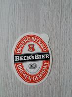 sticker BECK's BIER, Ophalen of Verzenden, Zo goed als nieuw, Merk