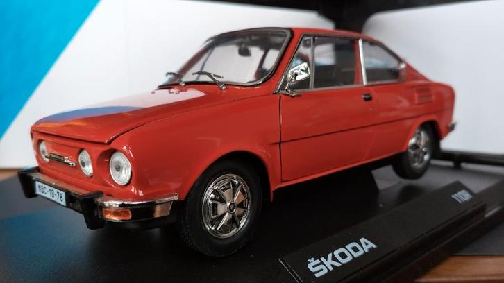 Skoda 110 R Coupe 1980 rood 1:18 Abrex Pol, Hobby en Vrije tijd, Modelauto's | 1:18, Nieuw, Auto, Verzenden