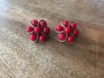 Vintage clipoorbellen, Sieraden, Tassen en Uiterlijk, Oorbellen, Overige materialen, Ophalen of Verzenden, Rood, Hangers