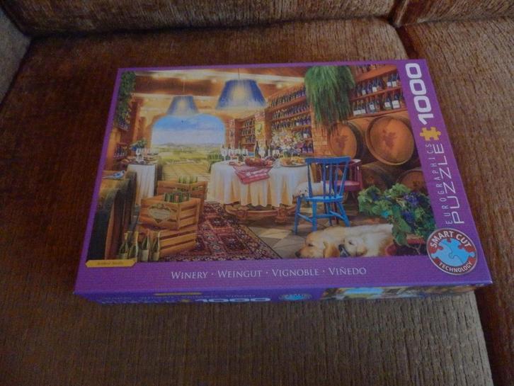 EUROGRAPHICS Puzzel Wijngaard::1000 stukken, Hobby en Vrije tijd, Denksport en Puzzels, Zo goed als nieuw, Legpuzzel, 500 t/m 1500 stukjes