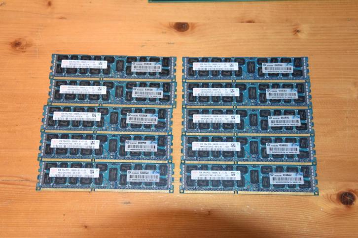 10x Hynix Server RAM 8GB 2Rx4 PC3L 10600R-9-11-E2, Computers en Software, RAM geheugen, Gebruikt, Server, 8 GB, DDR3, Ophalen of Verzenden