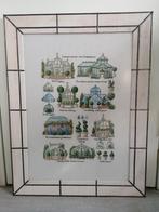 Borduurwerk Engelse glazen kasten 64.50x84.50cm, Ophalen, Zo goed als nieuw