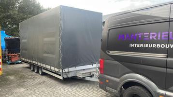 grote dichte aanhanger te huur  beschikbaar voor biedingen