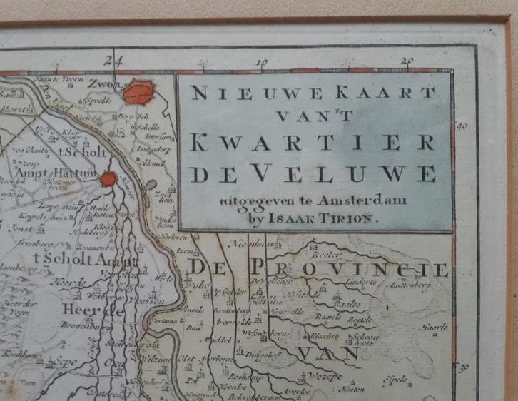 Gravure Nieuwe Kaart van 't Kwartier De Veluwe 1741, Boeken, Atlassen en Landkaarten, Gelezen, Landkaart, Nederland, 1800 tot 2000