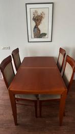 Kersenhouten tafel met of zonder stoelen, Huis en Inrichting, Tafels | Eettafels, Ophalen, Gebruikt, Klassiek, 50 tot 100 cm