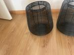 2x Windlichten Metaal Light&Living, Gebruikt, Zwart, Rond, Ophalen of Verzenden